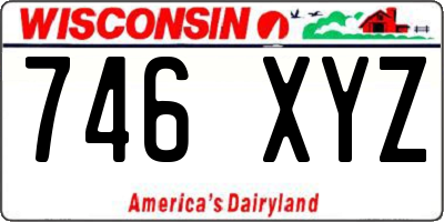 WI license plate 746XYZ