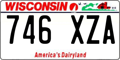 WI license plate 746XZA