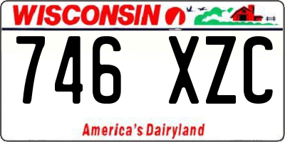 WI license plate 746XZC