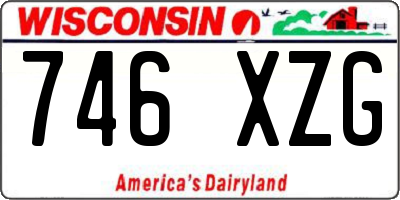 WI license plate 746XZG