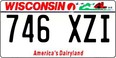WI license plate 746XZI