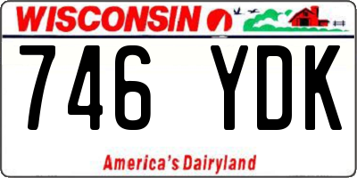 WI license plate 746YDK
