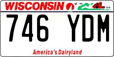 WI license plate 746YDM