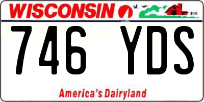 WI license plate 746YDS