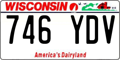 WI license plate 746YDV