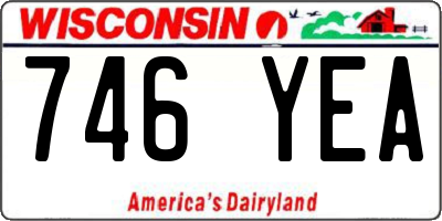 WI license plate 746YEA