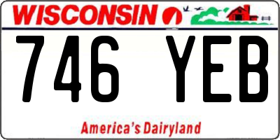 WI license plate 746YEB