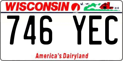 WI license plate 746YEC