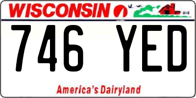 WI license plate 746YED