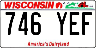 WI license plate 746YEF
