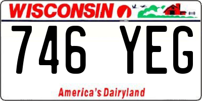 WI license plate 746YEG