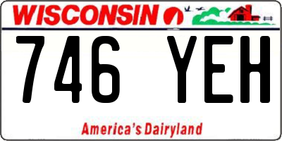WI license plate 746YEH