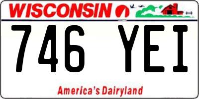 WI license plate 746YEI