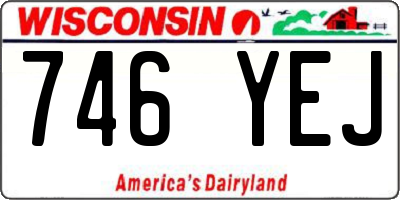 WI license plate 746YEJ
