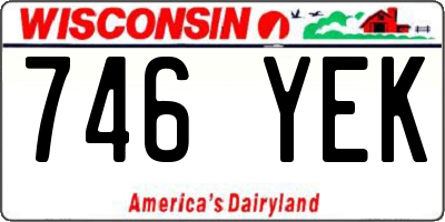 WI license plate 746YEK