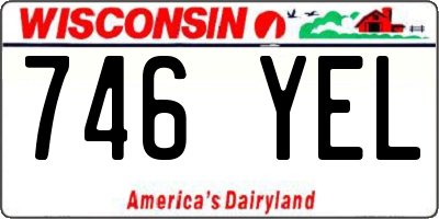 WI license plate 746YEL