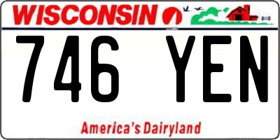 WI license plate 746YEN