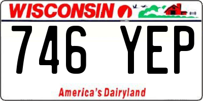 WI license plate 746YEP