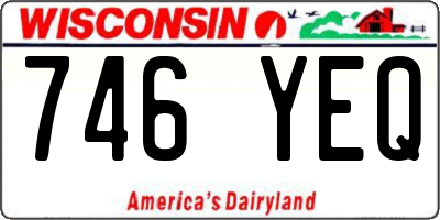 WI license plate 746YEQ