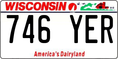 WI license plate 746YER