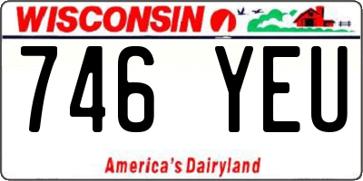 WI license plate 746YEU