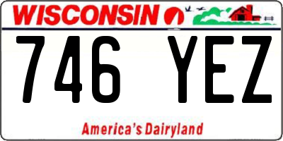 WI license plate 746YEZ