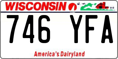 WI license plate 746YFA