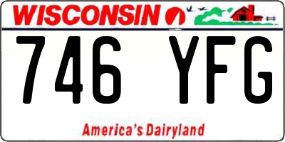 WI license plate 746YFG