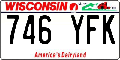 WI license plate 746YFK