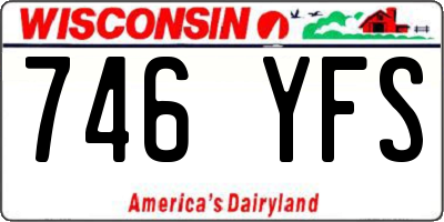 WI license plate 746YFS