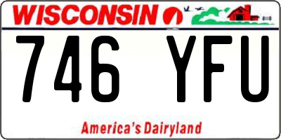 WI license plate 746YFU