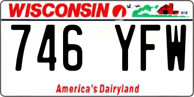 WI license plate 746YFW