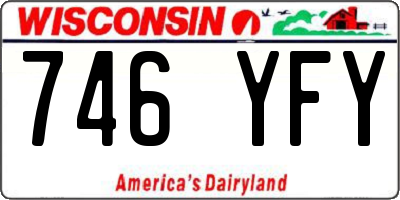 WI license plate 746YFY