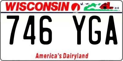 WI license plate 746YGA