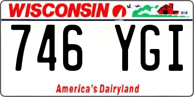 WI license plate 746YGI