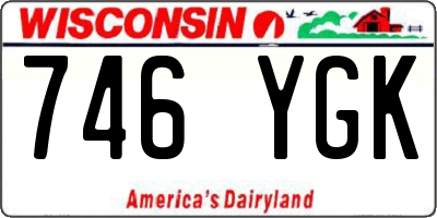 WI license plate 746YGK