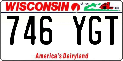 WI license plate 746YGT