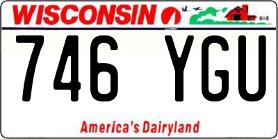 WI license plate 746YGU