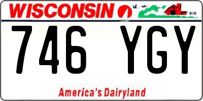 WI license plate 746YGY
