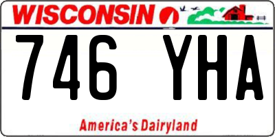 WI license plate 746YHA