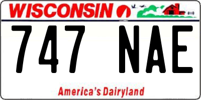 WI license plate 747NAE