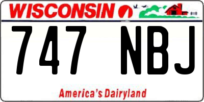 WI license plate 747NBJ
