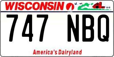 WI license plate 747NBQ