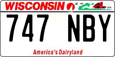 WI license plate 747NBY