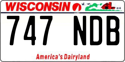 WI license plate 747NDB