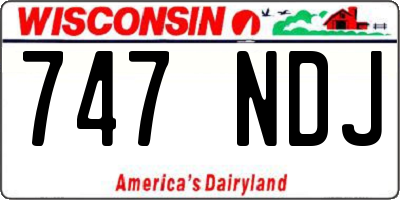 WI license plate 747NDJ