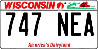 WI license plate 747NEA