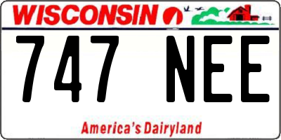 WI license plate 747NEE