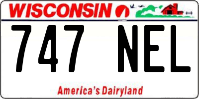 WI license plate 747NEL