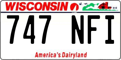WI license plate 747NFI